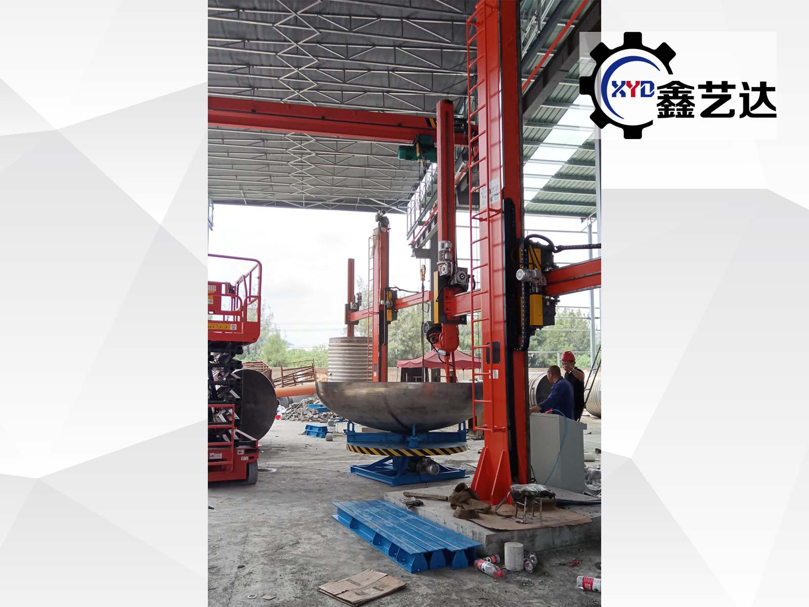 臨?？蛻簟竟I罐體拋磨機】順利驗收